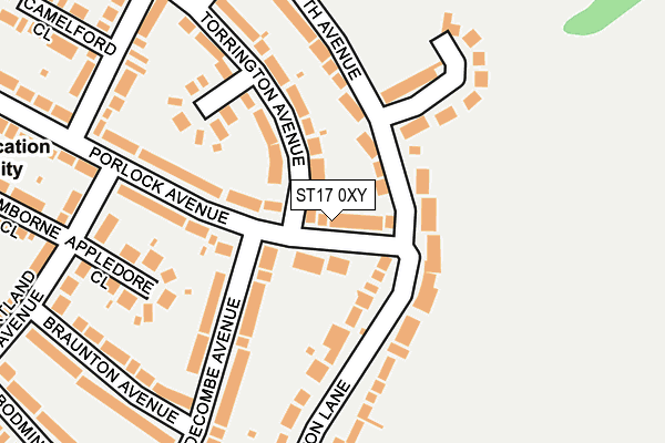 ST17 0XY map - OS OpenMap – Local (Ordnance Survey) ST17 0XY map - OS OpenMap – Local (Ordnance Survey)