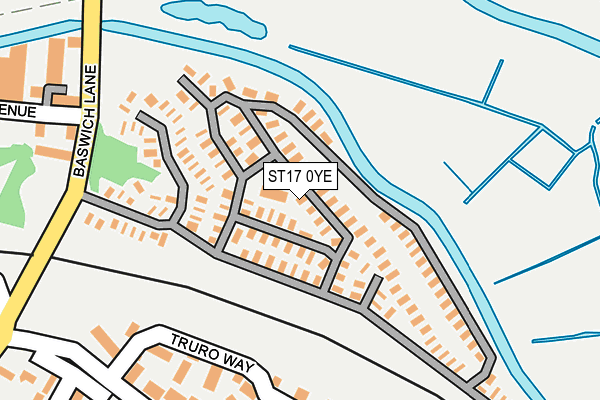 ST17 0YE map - OS OpenMap – Local (Ordnance Survey) ST17 0YE map - OS OpenMap – Local (Ordnance Survey)