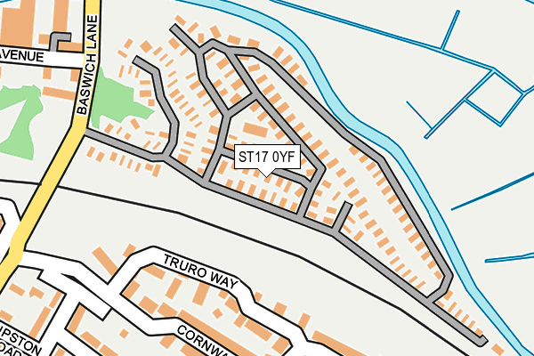 ST17 0YF map - OS OpenMap – Local (Ordnance Survey) ST17 0YF map - OS OpenMap – Local (Ordnance Survey)