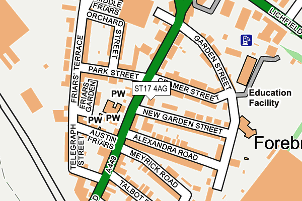 ST17 4AG map - OS OpenMap – Local (Ordnance Survey) ST17 4AG map - OS OpenMap – Local (Ordnance Survey)