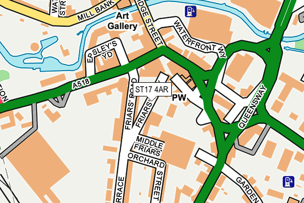 ST17 4AR map - OS OpenMap – Local (Ordnance Survey) ST17 4AR map - OS OpenMap – Local (Ordnance Survey)