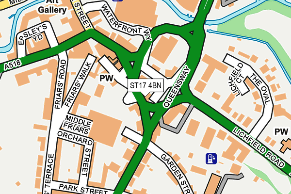 ST17 4BN map - OS OpenMap – Local (Ordnance Survey) ST17 4BN map - OS OpenMap – Local (Ordnance Survey)