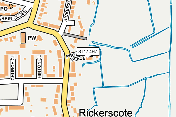 ST17 4HZ map - OS OpenMap – Local (Ordnance Survey)