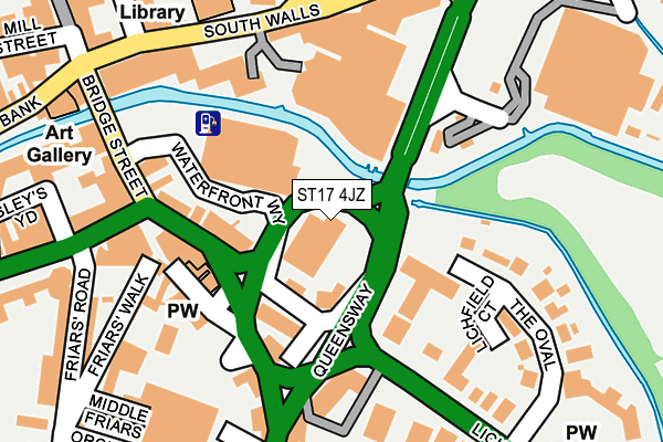 ST17 4JZ map - OS OpenMap – Local (Ordnance Survey) ST17 4JZ map - OS OpenMap – Local (Ordnance Survey)