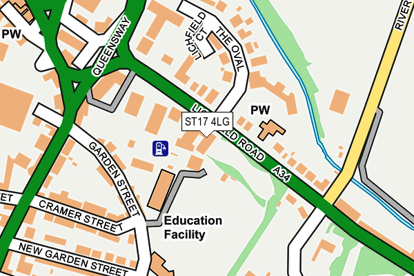 ST17 4LG map - OS OpenMap – Local (Ordnance Survey) ST17 4LG map - OS OpenMap – Local (Ordnance Survey)