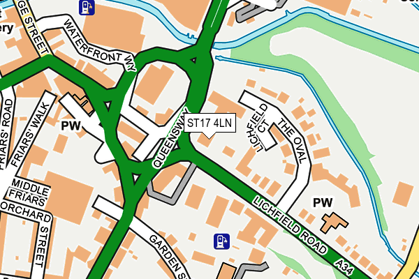 ST17 4LN map - OS OpenMap – Local (Ordnance Survey) ST17 4LN map - OS OpenMap – Local (Ordnance Survey)
