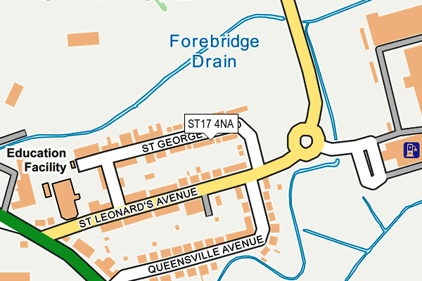 ST17 4NA map - OS OpenMap – Local (Ordnance Survey) ST17 4NA map - OS OpenMap – Local (Ordnance Survey)