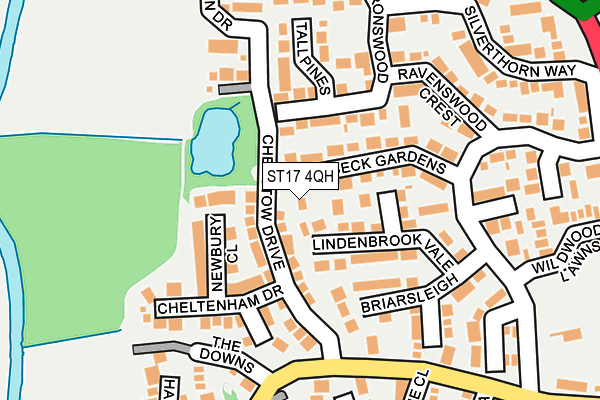 ST17 4QH map - OS OpenMap – Local (Ordnance Survey) ST17 4QH map - OS OpenMap – Local (Ordnance Survey)