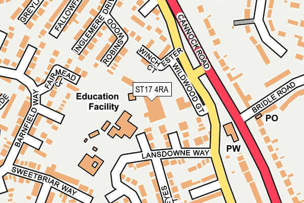 ST17 4RA map - OS OpenMap – Local (Ordnance Survey) ST17 4RA map - OS OpenMap – Local (Ordnance Survey)