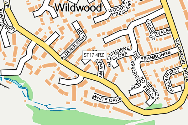 ST17 4RZ map - OS OpenMap – Local (Ordnance Survey) ST17 4RZ map - OS OpenMap – Local (Ordnance Survey)