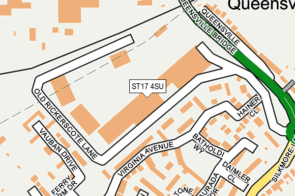 ST17 4SU map - OS OpenMap – Local (Ordnance Survey) ST17 4SU map - OS OpenMap – Local (Ordnance Survey)
