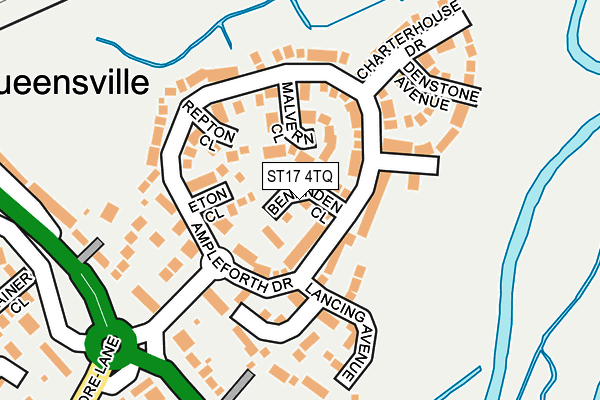 ST17 4TQ map - OS OpenMap – Local (Ordnance Survey)