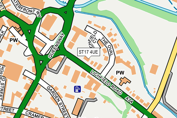 ST17 4UE map - OS OpenMap – Local (Ordnance Survey) ST17 4UE map - OS OpenMap – Local (Ordnance Survey)