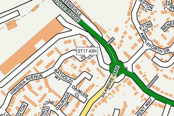 ST17 4XH map - OS OpenMap – Local (Ordnance Survey) ST17 4XH map - OS OpenMap – Local (Ordnance Survey)