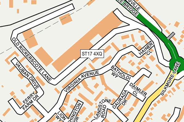 ST17 4XQ map - OS OpenMap – Local (Ordnance Survey) ST17 4XQ map - OS OpenMap – Local (Ordnance Survey)