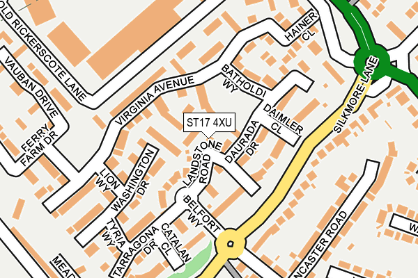 ST17 4XU map - OS OpenMap – Local (Ordnance Survey) ST17 4XU map - OS OpenMap – Local (Ordnance Survey)