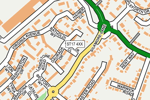 ST17 4XX map - OS OpenMap – Local (Ordnance Survey) ST17 4XX map - OS OpenMap – Local (Ordnance Survey)