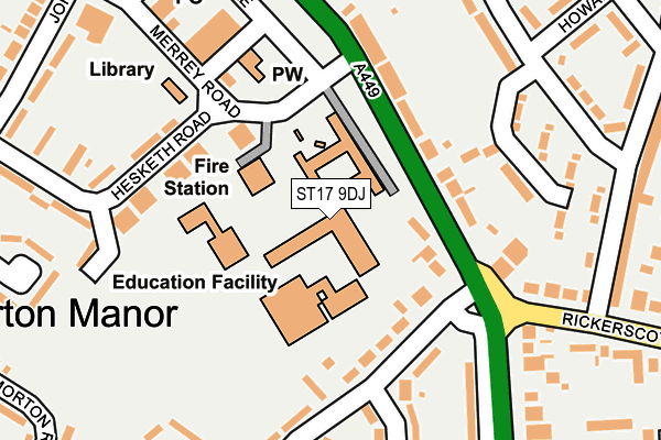 ST17 9DJ map - OS OpenMap – Local (Ordnance Survey) ST17 9DJ map - OS OpenMap – Local (Ordnance Survey)
