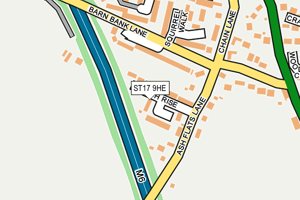ST17 9HE map - OS OpenMap – Local (Ordnance Survey) ST17 9HE map - OS OpenMap – Local (Ordnance Survey)