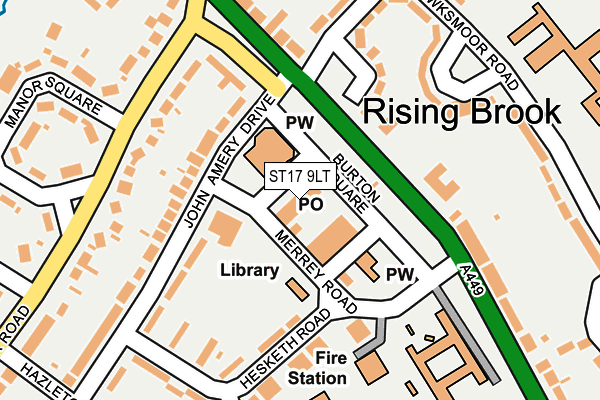 ST17 9LT map - OS OpenMap – Local (Ordnance Survey) ST17 9LT map - OS OpenMap – Local (Ordnance Survey)