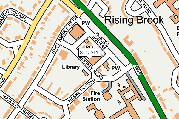 ST17 9LY map - OS OpenMap – Local (Ordnance Survey) ST17 9LY map - OS OpenMap – Local (Ordnance Survey)