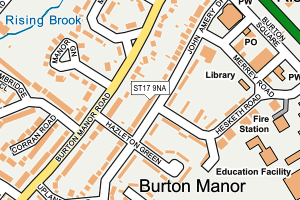 ST17 9NA map - OS OpenMap – Local (Ordnance Survey) ST17 9NA map - OS OpenMap – Local (Ordnance Survey)