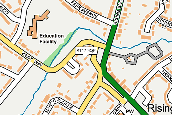 ST17 9QP map - OS OpenMap – Local (Ordnance Survey) ST17 9QP map - OS OpenMap – Local (Ordnance Survey)