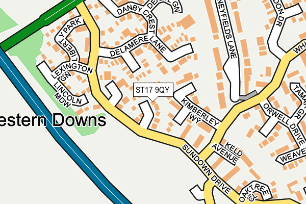 ST17 9QY map - OS OpenMap – Local (Ordnance Survey) ST17 9QY map - OS OpenMap – Local (Ordnance Survey)