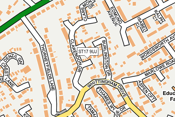 ST17 9UJ map - OS OpenMap – Local (Ordnance Survey) ST17 9UJ map - OS OpenMap – Local (Ordnance Survey)