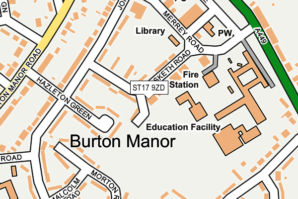 ST17 9ZD map - OS OpenMap – Local (Ordnance Survey) ST17 9ZD map - OS OpenMap – Local (Ordnance Survey)