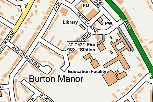 ST17 9ZE map - OS OpenMap – Local (Ordnance Survey) ST17 9ZE map - OS OpenMap – Local (Ordnance Survey)