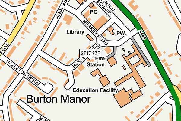 ST17 9ZF map - OS OpenMap – Local (Ordnance Survey) ST17 9ZF map - OS OpenMap – Local (Ordnance Survey)