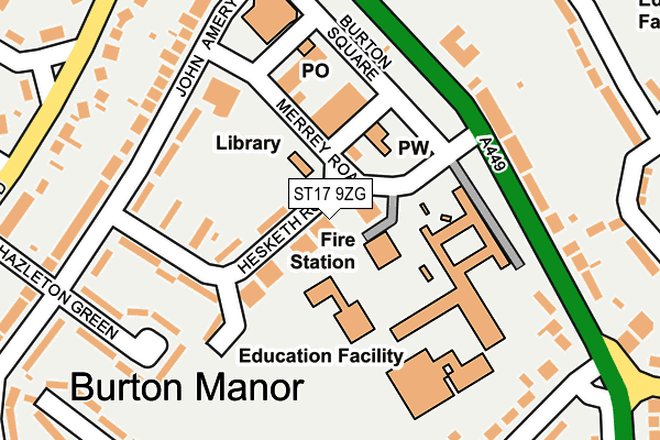 ST17 9ZG map - OS OpenMap – Local (Ordnance Survey) ST17 9ZG map - OS OpenMap – Local (Ordnance Survey)