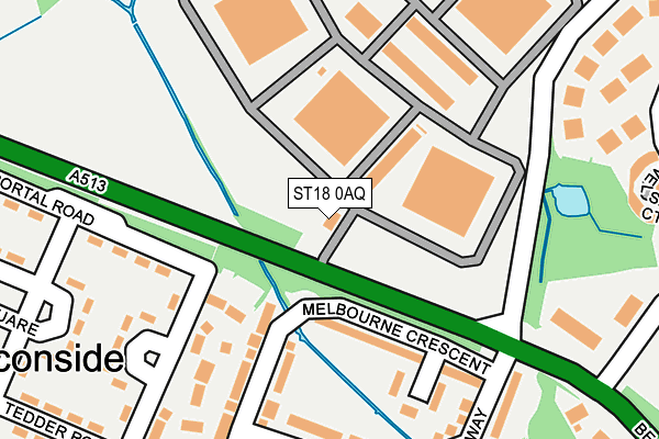 ST18 0AQ map - OS OpenMap – Local (Ordnance Survey) ST18 0AQ map - OS OpenMap – Local (Ordnance Survey)