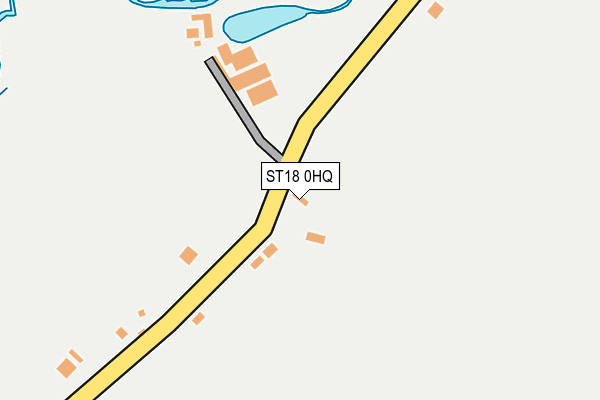 ST18 0HQ map - OS OpenMap – Local (Ordnance Survey)