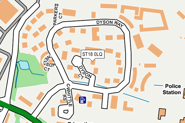 ST18 0LQ map - OS OpenMap – Local (Ordnance Survey) ST18 0LQ map - OS OpenMap – Local (Ordnance Survey)