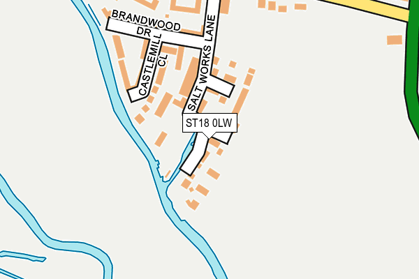 ST18 0LW map - OS OpenMap – Local (Ordnance Survey) ST18 0LW map - OS OpenMap – Local (Ordnance Survey)