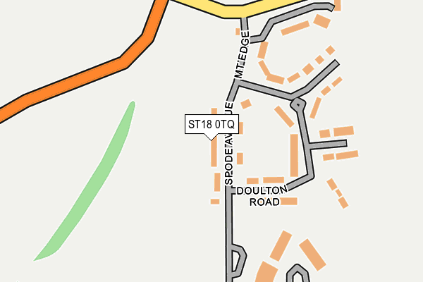 ST18 0TQ map - OS OpenMap – Local (Ordnance Survey)