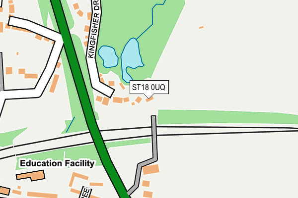 ST18 0UQ map - OS OpenMap – Local (Ordnance Survey) ST18 0UQ map - OS OpenMap – Local (Ordnance Survey)