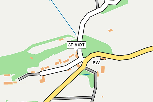 ST18 0XT map - OS OpenMap – Local (Ordnance Survey) ST18 0XT map - OS OpenMap – Local (Ordnance Survey)