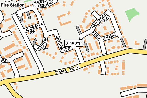 ST18 0YH map - OS OpenMap – Local (Ordnance Survey) ST18 0YH map - OS OpenMap – Local (Ordnance Survey)