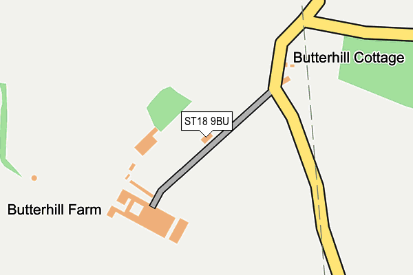 ST18 9BU map - OS OpenMap – Local (Ordnance Survey) ST18 9BU map - OS OpenMap – Local (Ordnance Survey)
