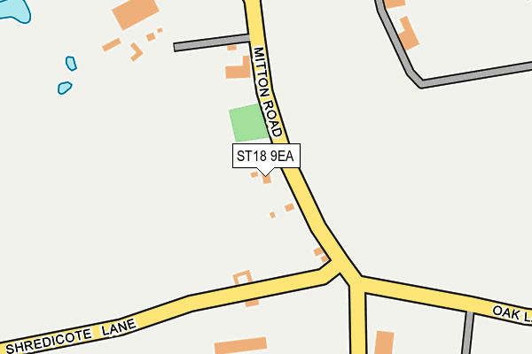ST18 9EA map - OS OpenMap – Local (Ordnance Survey) ST18 9EA map - OS OpenMap – Local (Ordnance Survey)