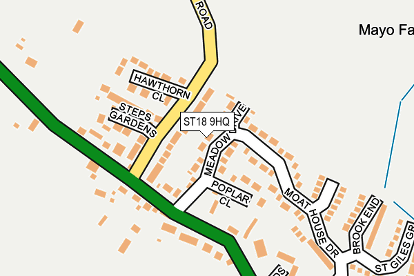 ST18 9HQ map - OS OpenMap – Local (Ordnance Survey) ST18 9HQ map - OS OpenMap – Local (Ordnance Survey)