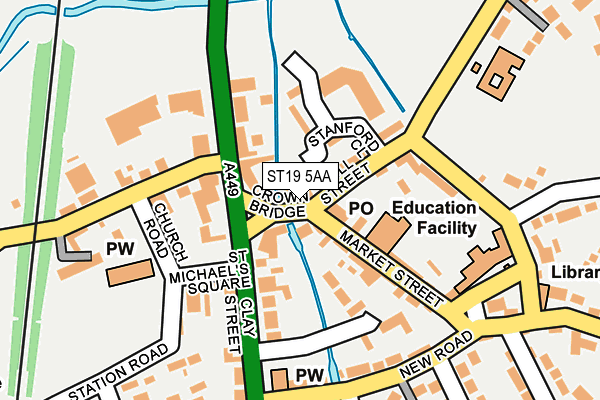ST19 5AA map - OS OpenMap – Local (Ordnance Survey) ST19 5AA map - OS OpenMap – Local (Ordnance Survey)