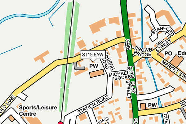 ST19 5AW map - OS OpenMap – Local (Ordnance Survey) ST19 5AW map - OS OpenMap – Local (Ordnance Survey)