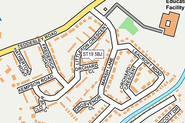 ST19 5BJ map - OS OpenMap – Local (Ordnance Survey) ST19 5BJ map - OS OpenMap – Local (Ordnance Survey)