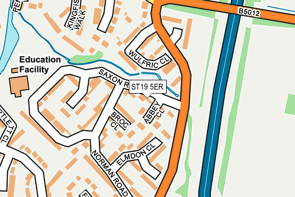 ST19 5ER map - OS OpenMap – Local (Ordnance Survey)