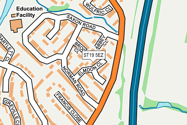 ST19 5EZ map - OS OpenMap – Local (Ordnance Survey)