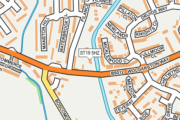 ST19 5HZ map - OS OpenMap – Local (Ordnance Survey) ST19 5HZ map - OS OpenMap – Local (Ordnance Survey)